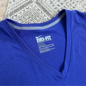 Nike Dri-FIT Shirt Womens XL Long Sleeve Running Performance Top Purple Blue